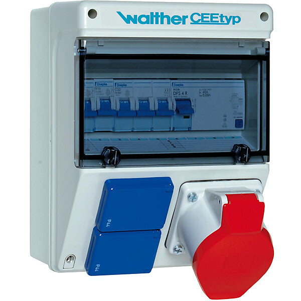 WALTHER-WERKE Steckdosenkombination Kunststoff, Wandgeh. 6921109
